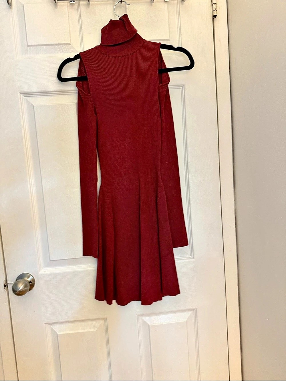 ZARA Ribbed Turtleneck Midi Dress Size Small